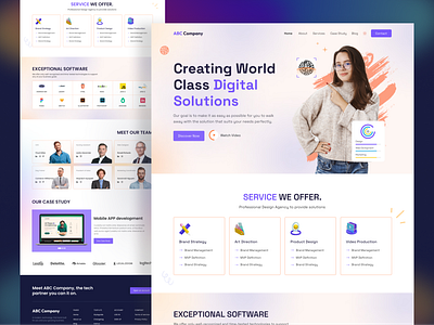 Agency Landing Page Concept agency branding corporate creative digital agency graphic design modern startup ui ux website