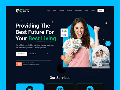 Consultant Agency Website Design advisor agency black branding business clean consultancy corporate dark finance graphic design home landing page loan residential strategy ui ux web design