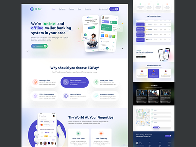 Banking Landing Page agency fintech graphic design landing page loan rate trendy ui ux web design website