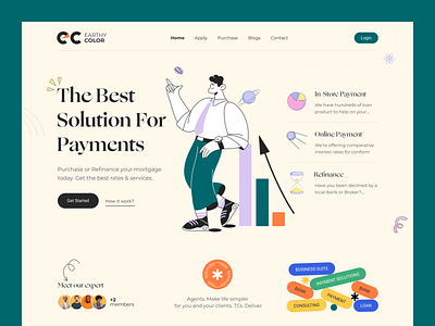 Payment - Landing Page Design business cash consultation finance financial homepage mockup money payment product ui design website