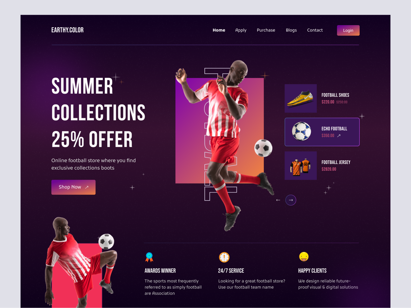 Football Store site by Mrinmoy Krishna Roy on Dribbble