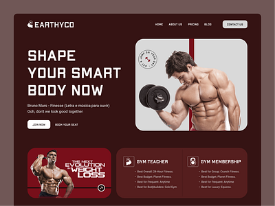 Fitness / GYM Landing Page branding fitness gym healthy homepage mockup muscle personal trainer product ui ui ux website workout yoga