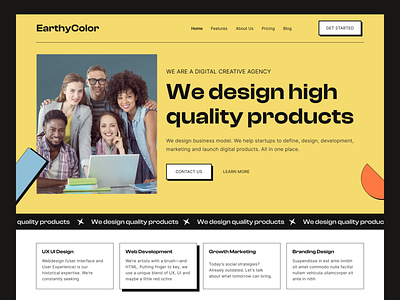 EarthyColor creative agency website