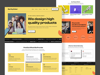 EarthyColor Agency Landing Page