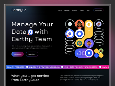 Data Analytics Marketing AI Landing Page Design a b c d e f g h i j k l m n o p analytics artificial intelligence branding data database digital marketing earthycolor finance graphic design minimal modern mrinmoy service ui ux website