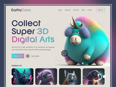 Digital 3D Art - Landing Page