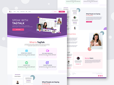 Web Design for Grups to learn Lenguages design figma design landingpage ui ux web webdesign