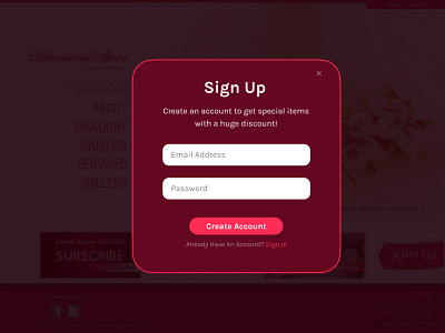 Arpi Design - Pop-up/Overlay 016 daily ui 016 dailyui form overlay pop up sign up form ui ui design