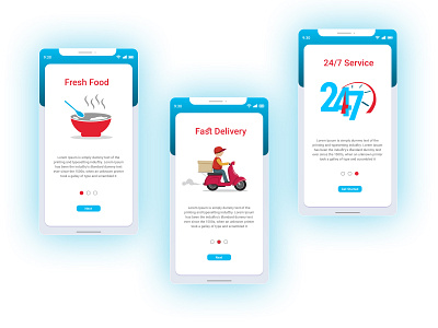 Food Onboarding App - Daily UI 023