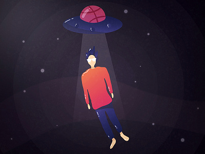 Dribbbling into outer space!! creativeworld dribbble firstshot gradient illustration me newworld space