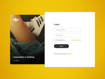 Adidas-Login-Screen