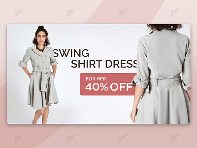 Banner for a online clothing store. banner clothes dress e commernce fashion lady love online shopping typography webapp women