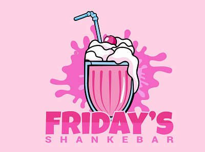 friday"s shankebar fridays logo logodesign pink logo restaurant logo