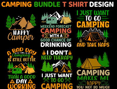 camping bundle t shirt design best t shirt design bundle camper camping camping bundle camping svg concept happy camper t shirt quotes t shirt t shirt design