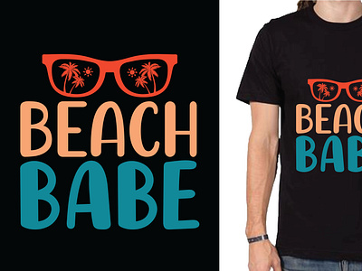 beach babe summer t shirt design beach beach babe graphic design illustration lettering quote summer summer t shirt design t shirt t shirt design typography vector vintage