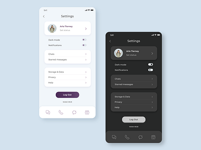 Settings #DailyUI app challenge dailyui dark ui design flat iphone lightui minimal settings ui ux vector