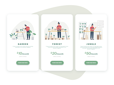 #DailyUI 014 pricing 💸 📥 challenge dailyui dailyuichallenge design flat plants plantshop pricing pricing page pricing plan pricing table ui ux vector webdesign