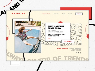Event page/website design 🛹🎟 branding dailyui design flat graphic design ui ux webdesign webdesigner
