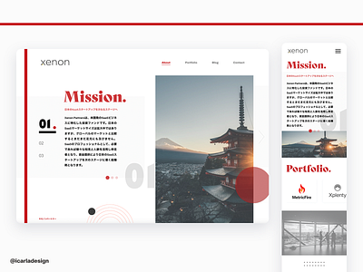 Xenon Partners Japan Website branding design flat homepage landingpage mobile responsive ui ux vector website