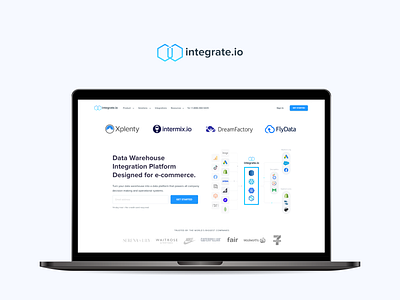 Integrate.io Homepage design ecommerce homepage ui ux