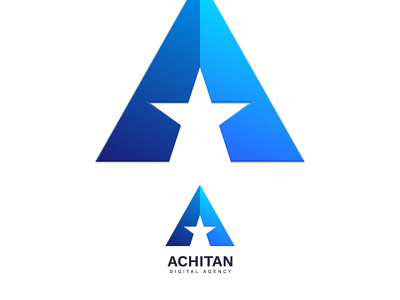 A + Star Logo Design branding design graphic design letter logo mark monogram simple simple logo