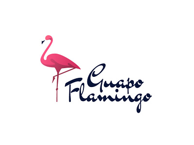 Guapo Flamingo Logo Design animal design letter logo mark monogram simple simple logo