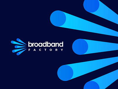 Fiber Broadband Factory Logo Design design letter logo mark monogram simple simple logo