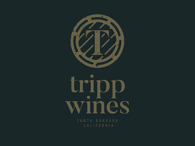 Tripp Wines Logo Design design letter logo mark monogram simple simple logo