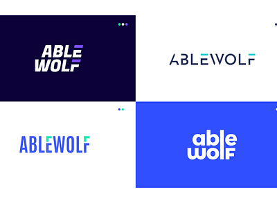 Experimenting and exploring wordmark logo ideas for Ablewolf branding design graphic design letter logo mark monogram simple simple logo