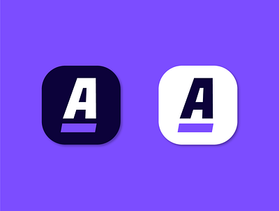Ablewolf app icon and logo branding design graphic design letter logo mark monogram simple simple logo