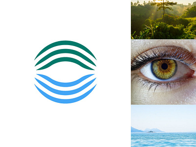 Eye, Earth, Ocean and Nature Inspire Logo branding design graphic design letter logo mark monogram simple simple logo