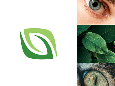 Eye and Nature Leaf Inspired Design branding design graphic design letter logo mark monogram simple simple logo