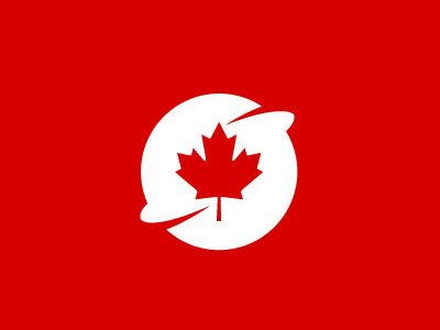 Joind Canada Logo Design Proposal canada globe international leaf maple red round