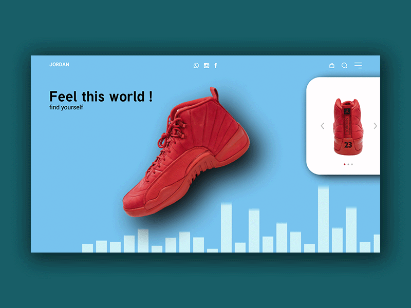 Jordan 23 - UI / UX дизайн animated gif animation app design dribbble gif gif animation landing modern shoe shoes app ui ui ux ui design uiux ux web web design webdesign website design