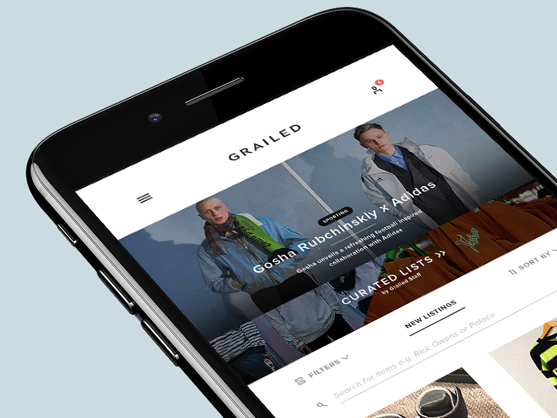 Grailed App Redesign WIP app fashion ios market mobile streetwear ui ux