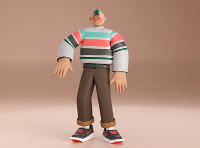 Dancing 3d character 3d animation blender character design illustration