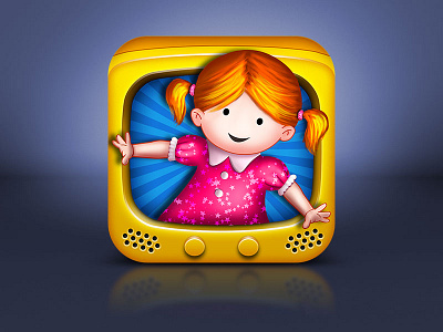Kids Videos character icon ios tv video