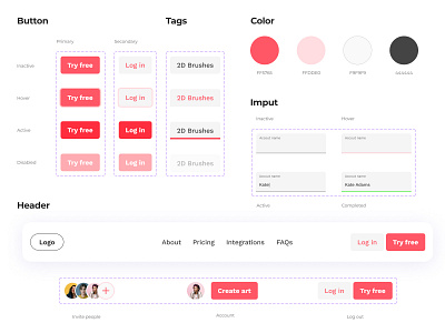 UI kit components design system interface makeevaflchallenge4 ui uikit ux