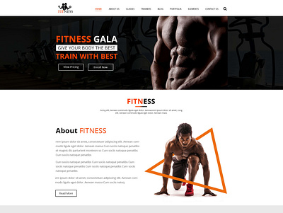 gym psd mockup webdesign webpage website website design