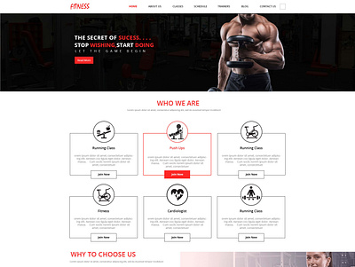Gym Websites page psd mockup webdesign webpage website website design