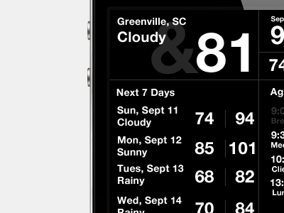 Weather App Idea app developer helvetica ios iphone minimal weather