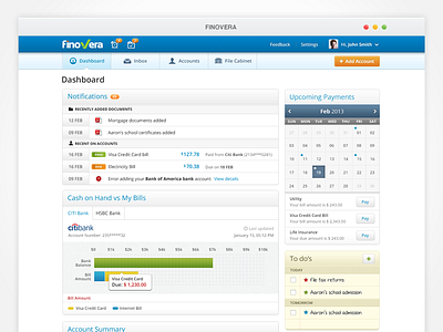 App Dashboard finovera web app