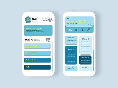 E-Learning SMA Negeri 1 Rengasdengklok app design ui vector