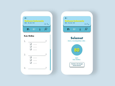 E-Learning SMA Negeri 1 Rengasdengklok app design ui vector