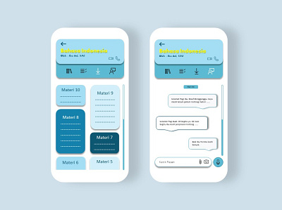 E-Learning SMA Negeri 1 Rengasdengklok app design ui vector