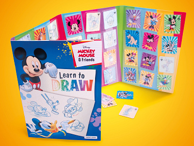 Learn to draw with Mickey Mouse & Friends album book design branding design childrens book childrens toys disney mickey mickeymouse product design product development toys