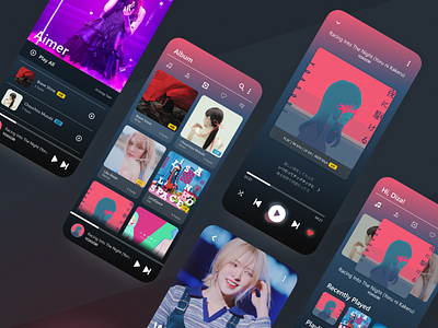 Music Player App app app design design mobile mobile app mobile app design mobile ui music music app music player ux