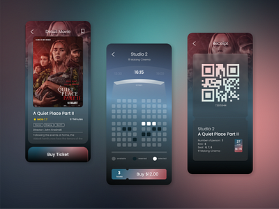 cinema ticket booking app app app design booking cinema design mobile ticket ui ux
