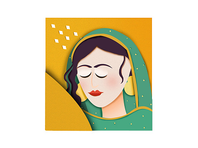 Begum Hazrat fighter freedom illustration kingdom papercut queen royal victory
