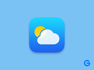 Redesigned Weather App Icon icon icon design ios photoshop redesign vector weather